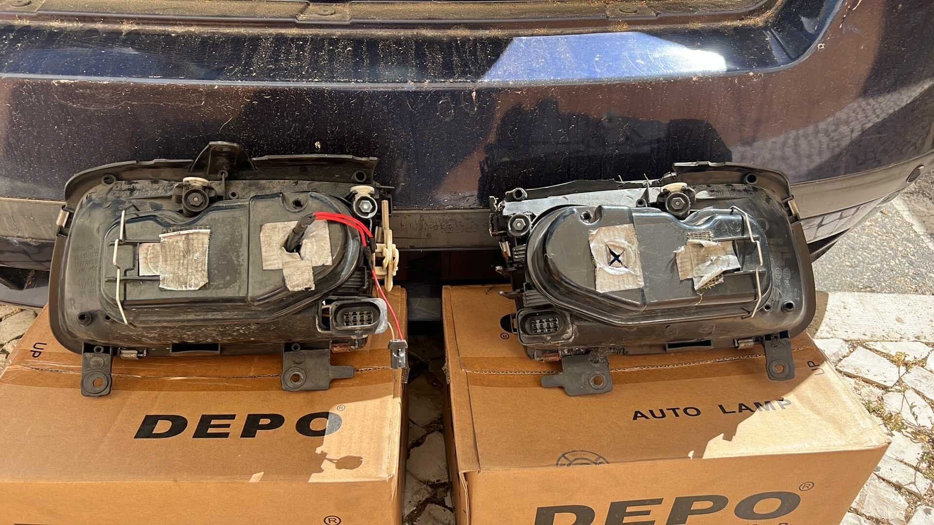 Faróis polo 6n2 gti olho de boi com xenon