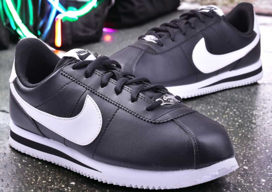 Buty Damskie Nike Cortez Czarne Nowe r 38,5 - 24 cm Szybka Wysyłka