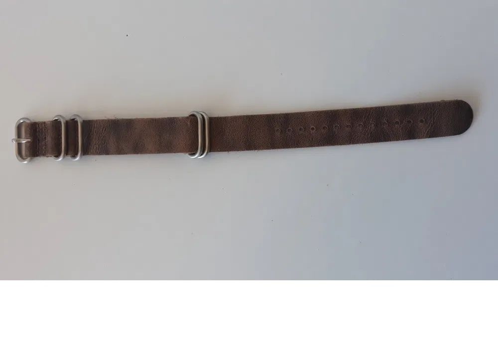 Bracelete Nato Zulu Pele 22mm