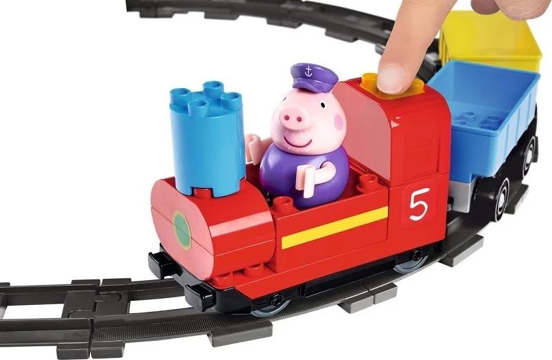 Świnka Peppa Pociąg Elektryczny Klocki Tory