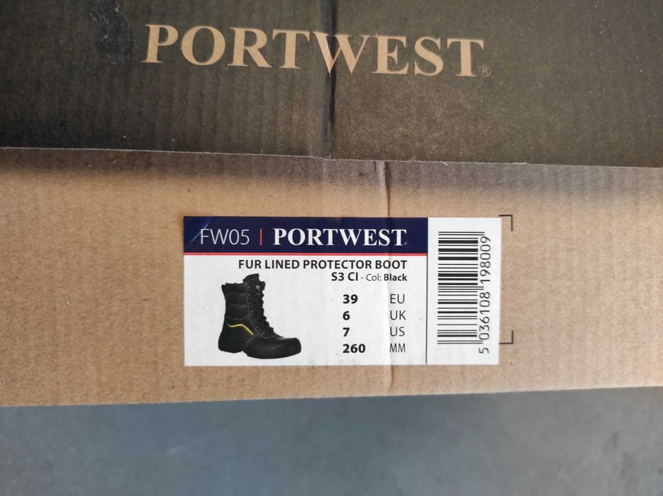 Buty robocze ocieplane PORTWEST rozmiar 39 NOWE!