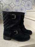 Botas pretas em pele Massimo Dutti