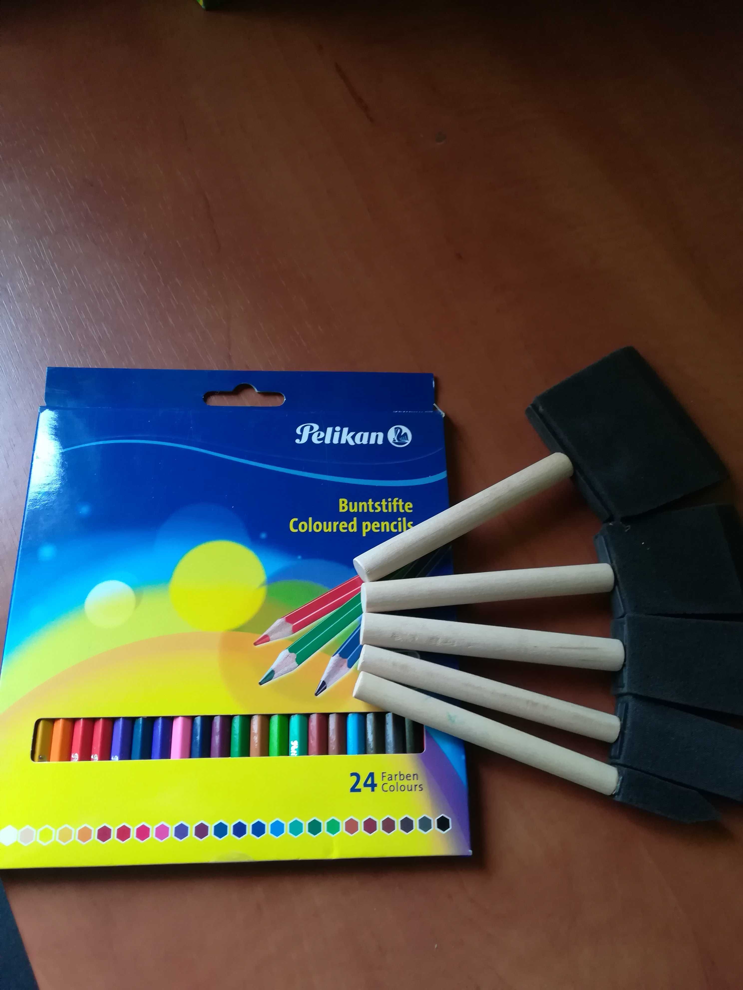 Kredki Pelikan (imp. HERLITZ) 24 szt. + pędzle gratis