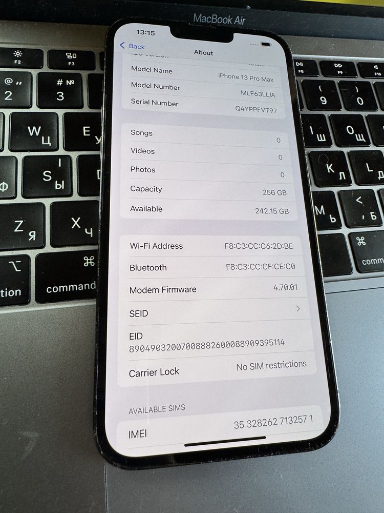 Iphone 13 Pro Max 256gb, neverlock, повністю робочий,