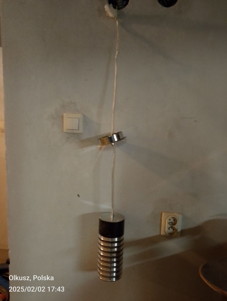 Sprzedam lampy wiszące loft, czarno-srebrne