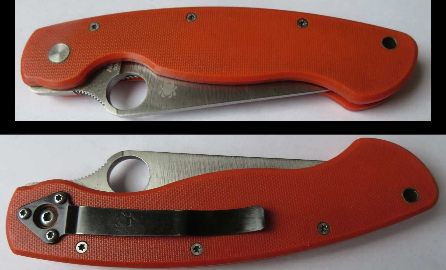 nóż składany Spyderco Military pomarańczowy