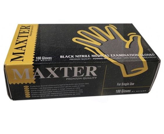 Нитрілові рукавичкі чорні Maxter premium quality