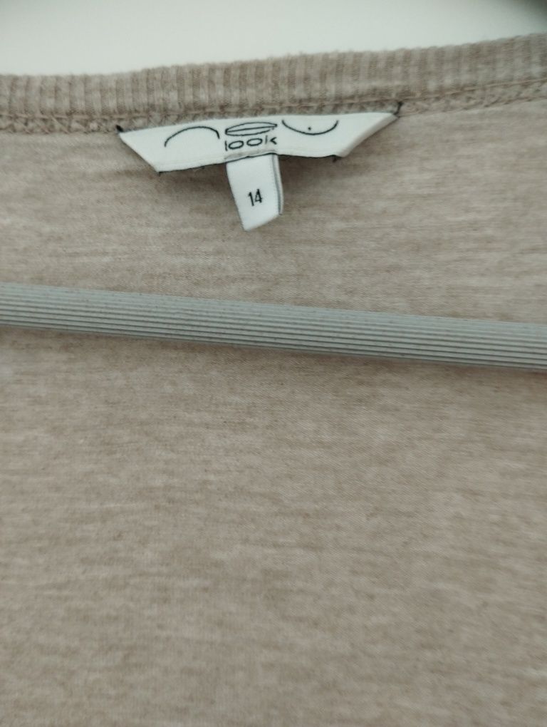 Beżowa narzutka kardigan rozpinany sweterek New Look, r. XL(42)