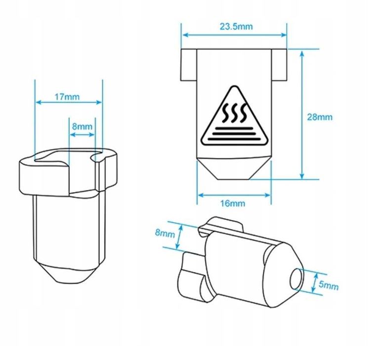 Nakładka silikonowa osłona hotend creality K1, K1 MAX