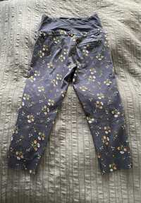 Spodnie ciążowe H&M Mama 46 (US 16) w kwiatuszki
