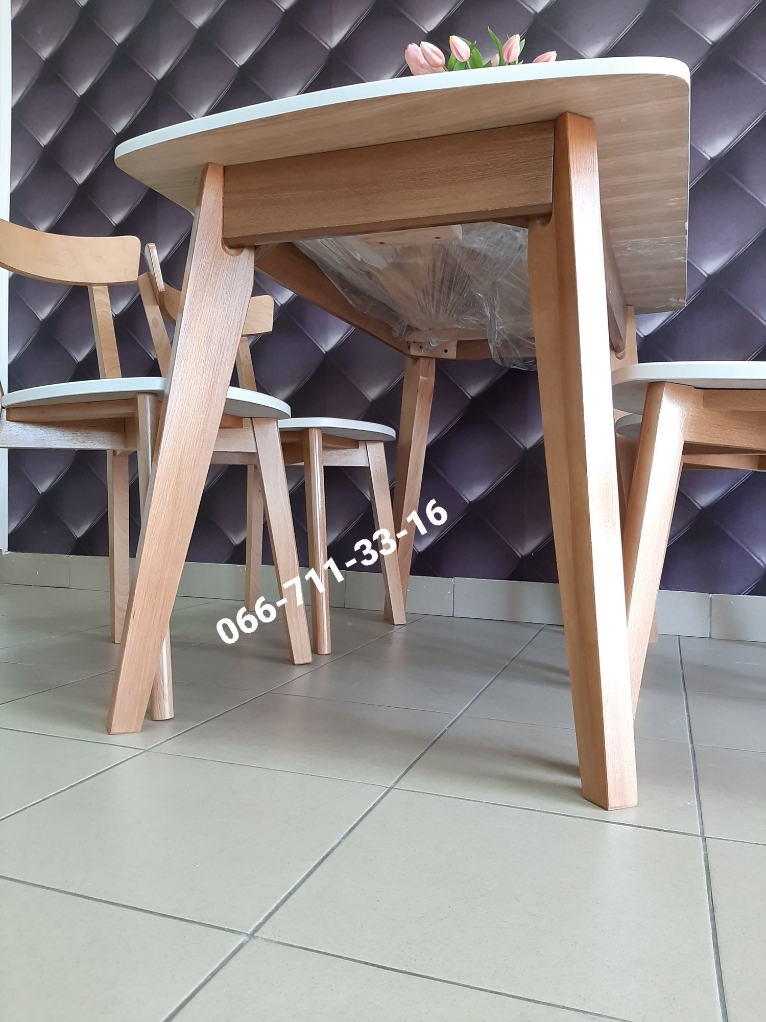 Стіл КЛАСІК-МОДЕРН.  Стол кухонный.  Деревянный стол и стулья.
