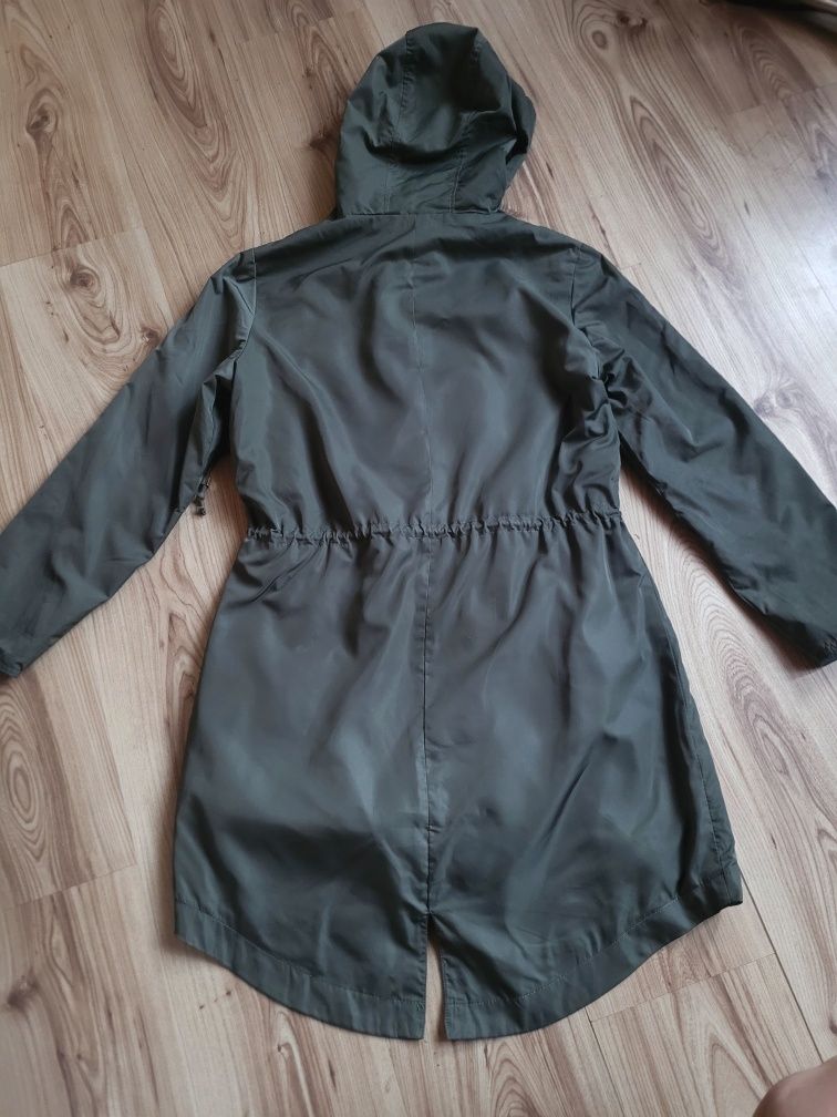 Cienka wiosenna kurteczka parka khaki L XL