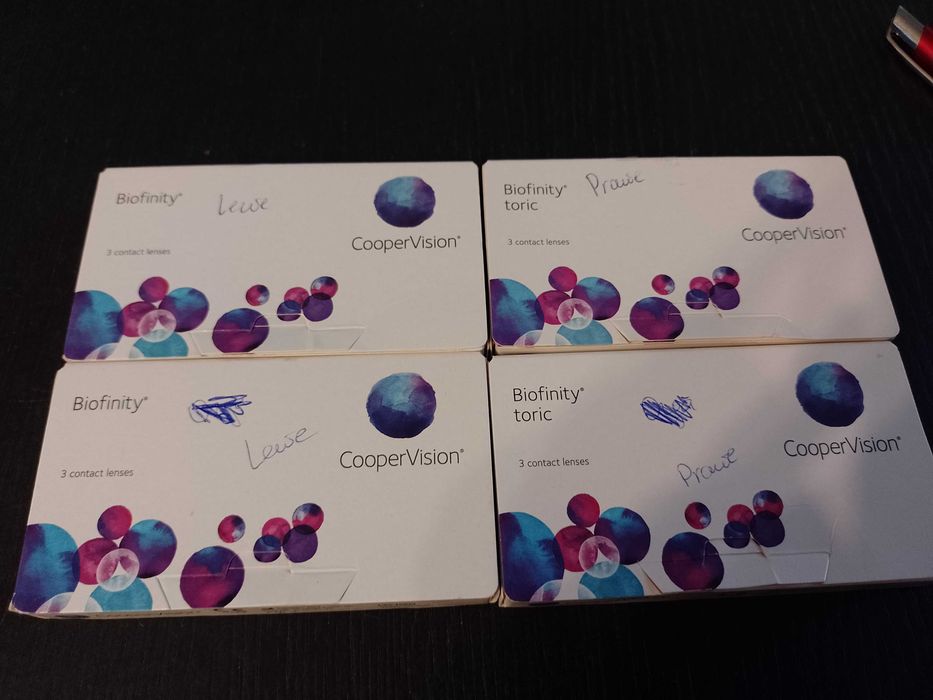 Zestaw NOWYCH soczewek kontakt. (miesięczne) Biofinity CooperVision