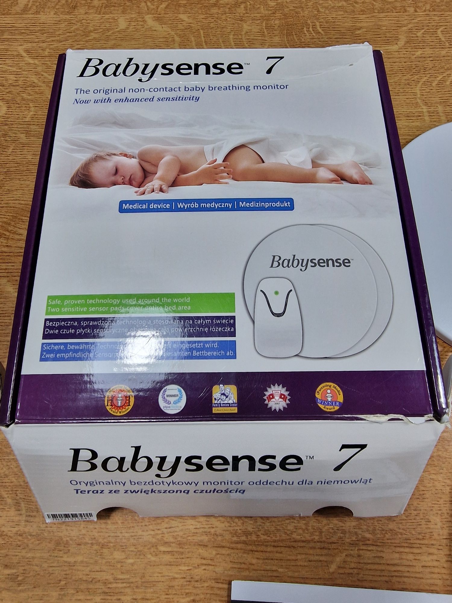 Monitor oddechu BABYSENSE 7 jak nowy, pełen zestaw