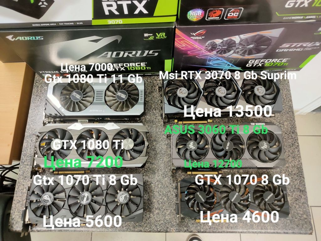 Видеокарта Saphire Rx 580 8 Gb магазин Neon в Запорожье 1070 1080ti