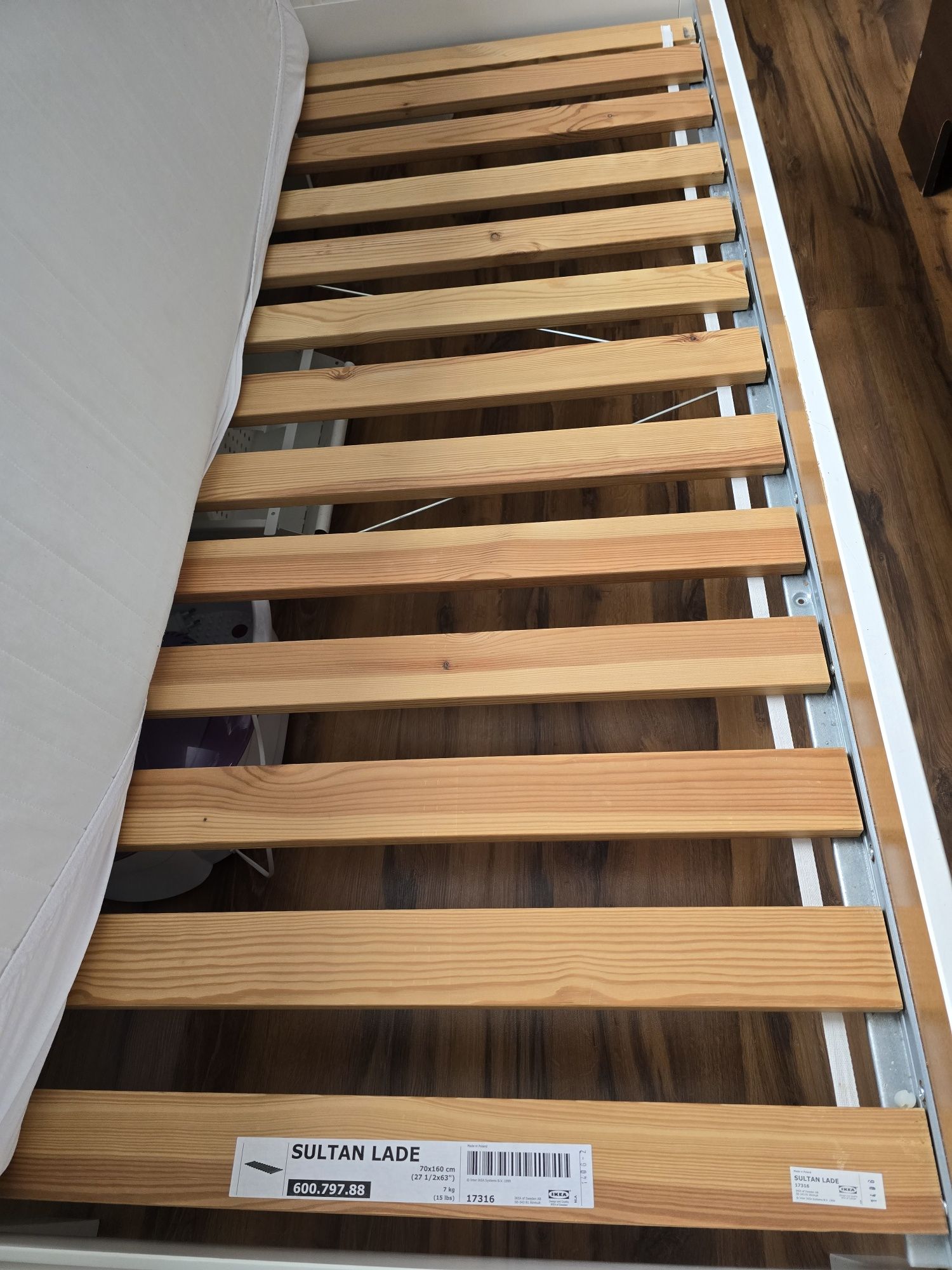 Łóżko ikea krittel z barierka 160x70