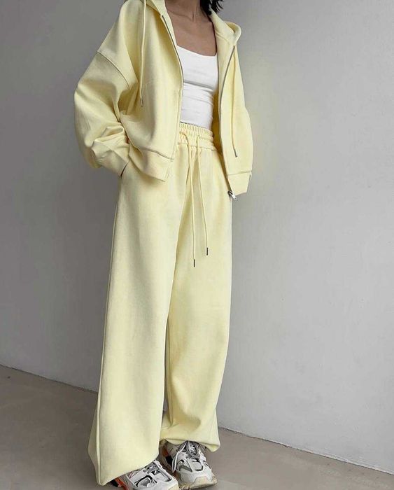 Спортивний костюм жіночий штани НА ЗАТЯЖКАХ і зіп кофта худі на змійці