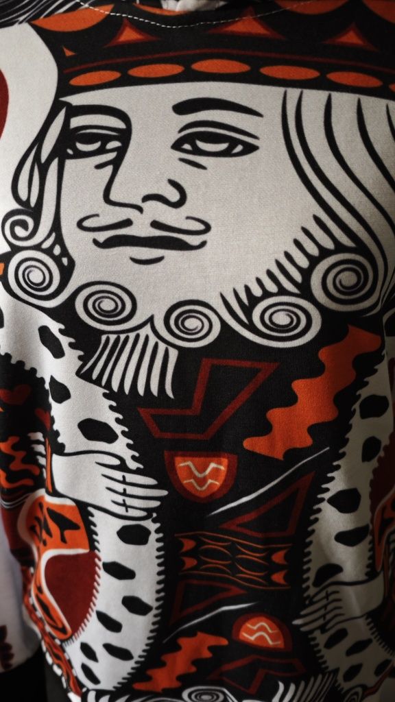 Czadowa bluza z kapturem Król Kier Serc Karty Unisex