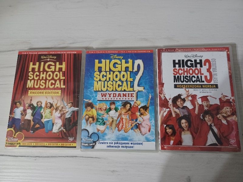 High school musical 1,2,3 filmy na DVD
