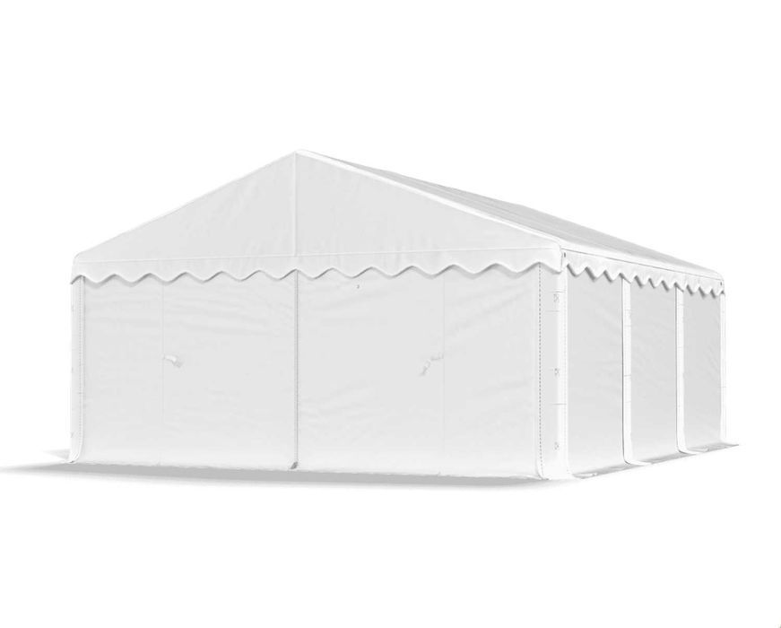 Namiot Magazynowy BIAŁY 6x6x2m Namiot Handlowy Garażowy DAS
