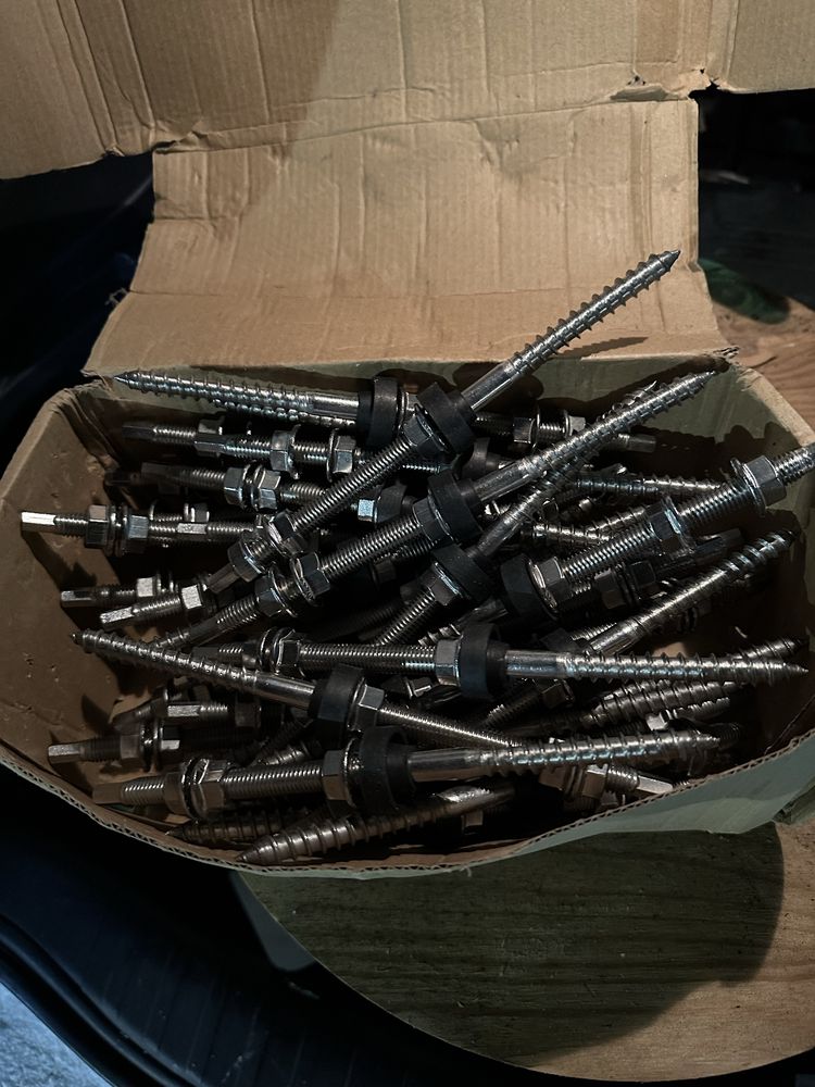 Гвинт Шуруп M10x200 для сонячних панелей В Наявності Нержавійка