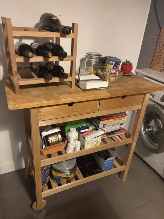 Carrinho de cozinha Ikea Förhöja em bétula