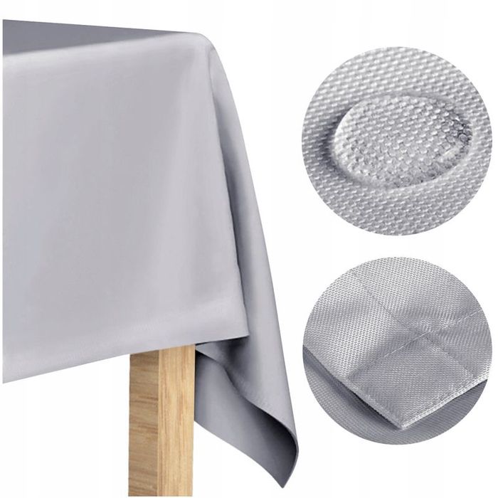 Obrus plamoodporny 140x200 Elegant gładki Szara