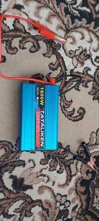 Перетворювач напруги tataliken 12v на 220v 1600w чистий синус