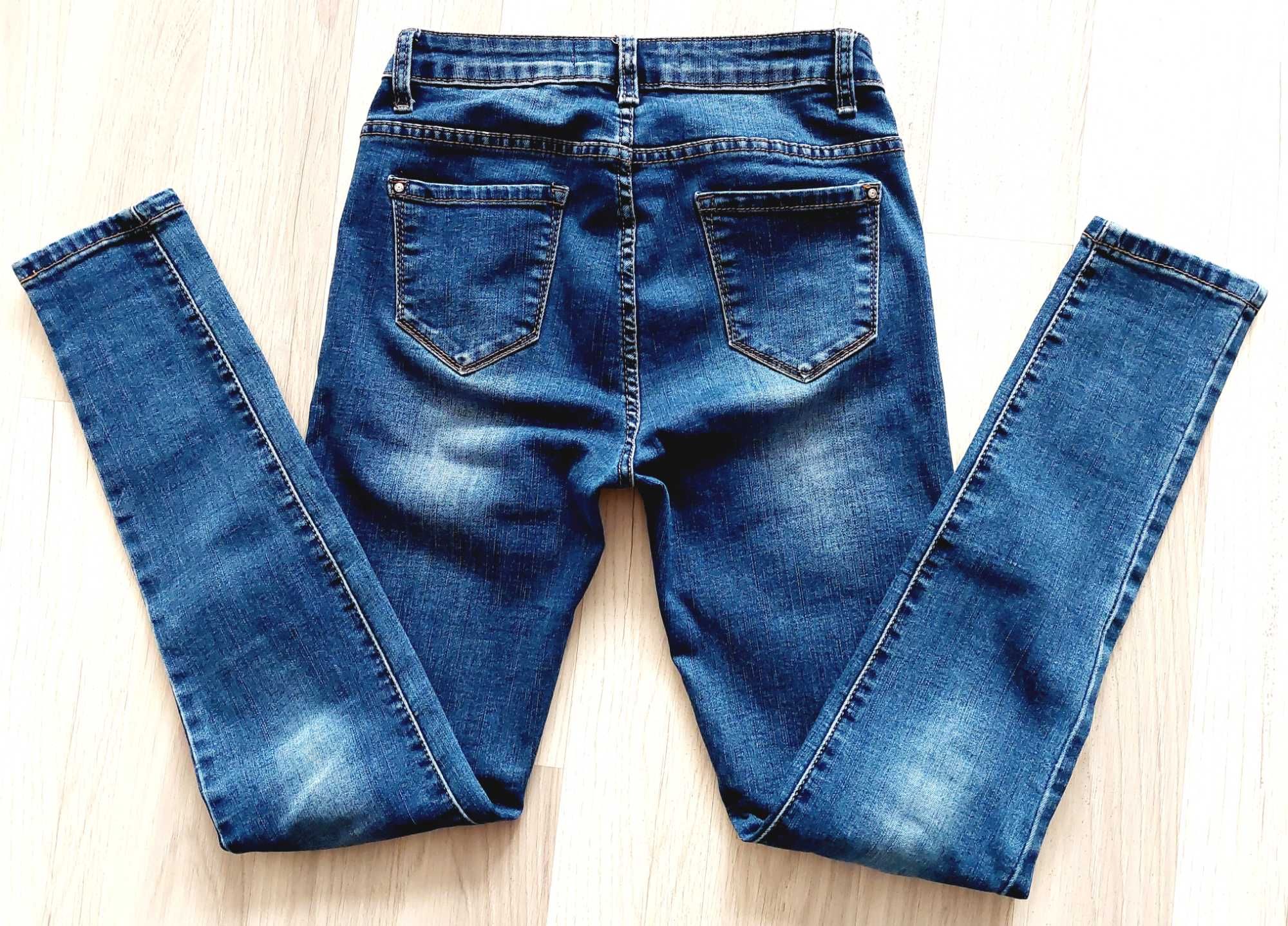 S spodnie ciemny granat jeans