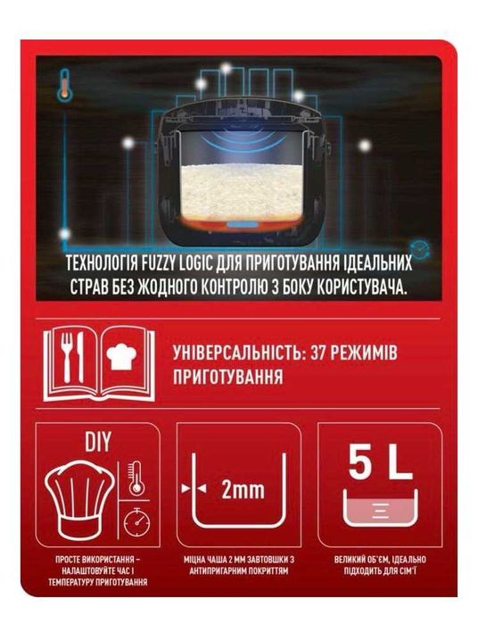 Мультиварка Tefal Fuzzy logic RK 321A34