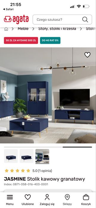 Zestaw mebli 5 szt.komplet RTV witryna komoda JAK NOWE Zestaw Jasmine