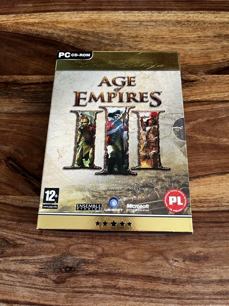 Gra PC CD-Rom Złota kolekcja Age of Empires III 3 + dodatek Unikat