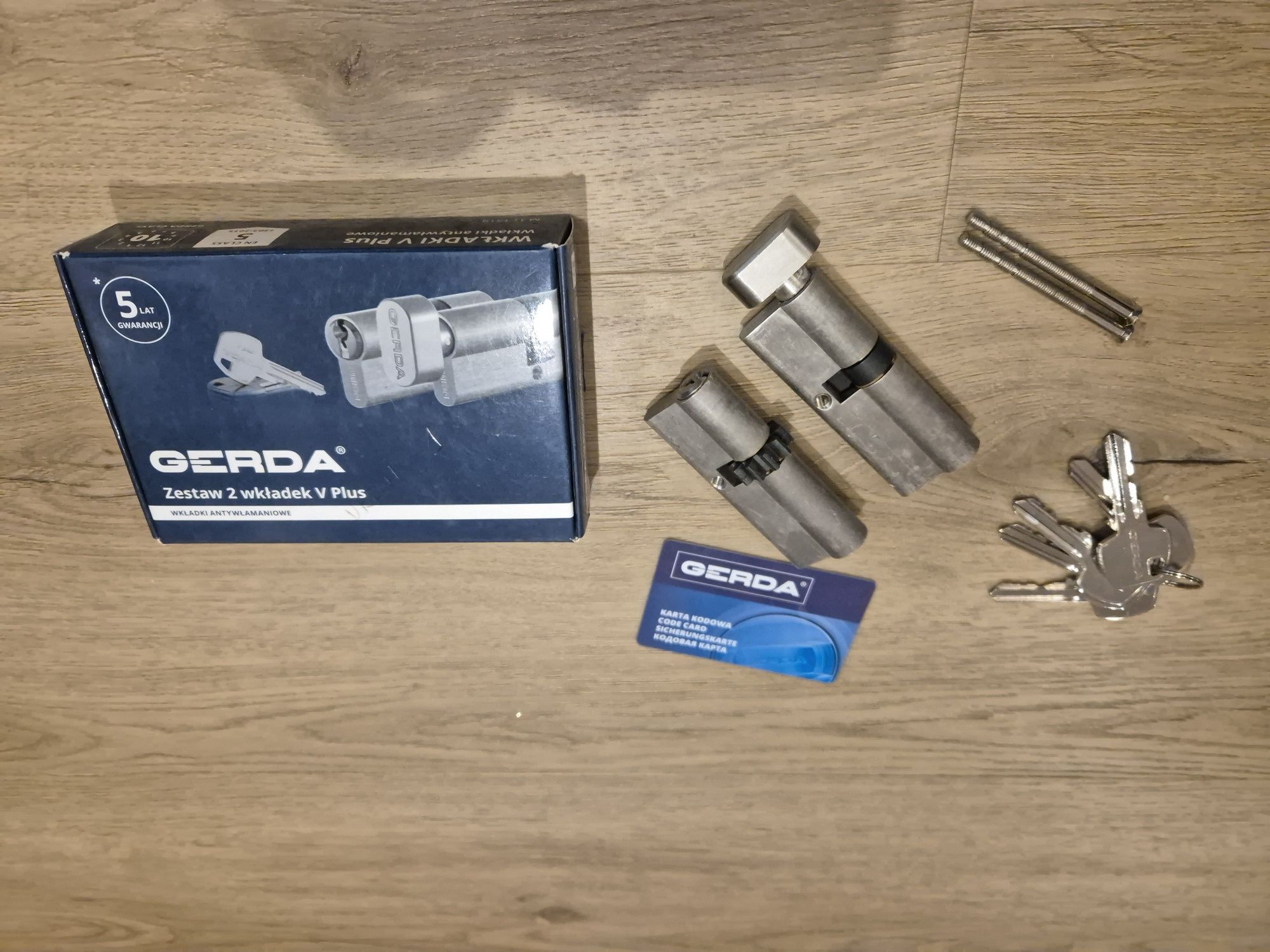 Zestaw 2 wkładek GERDA V plus antywłamaniowych  Z35/50 G 35/50