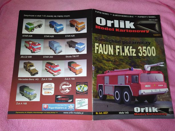 ORLIK - samochód pożarniczy FAUN FI.Kfz 3500