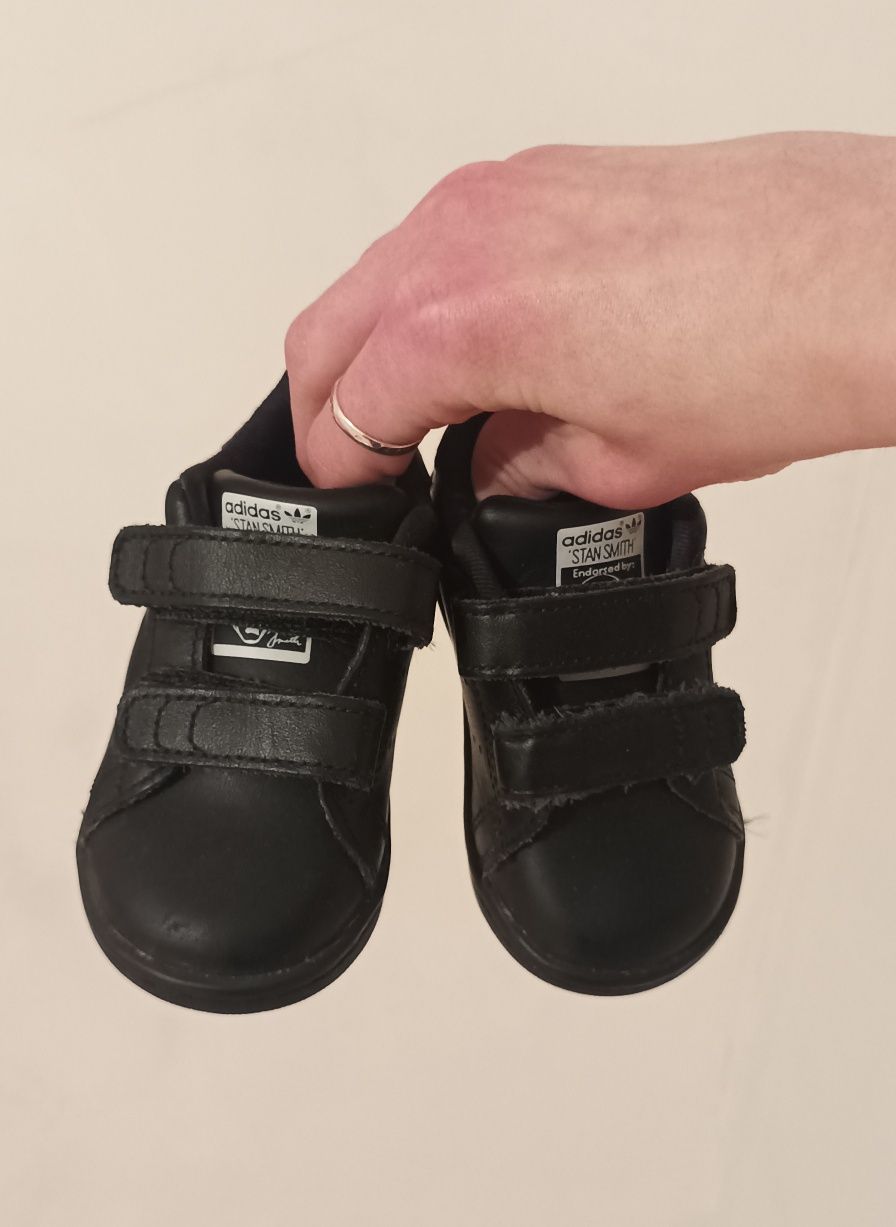 Adidas Stan Smith toddler (чёрные) 11.5см