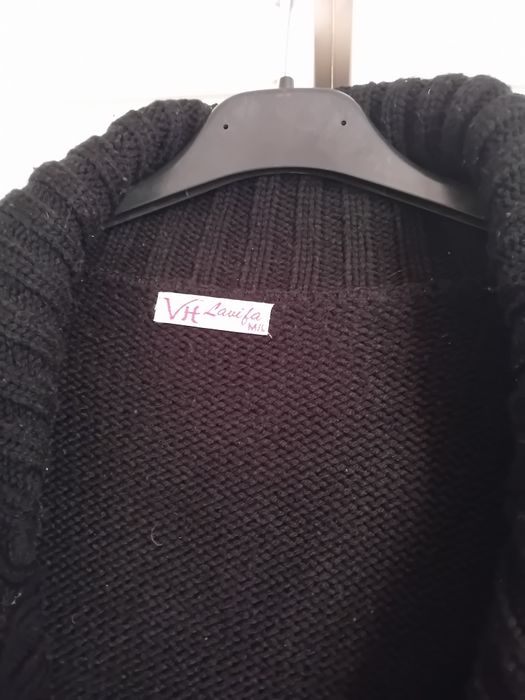 Sweter czarny rozpinany