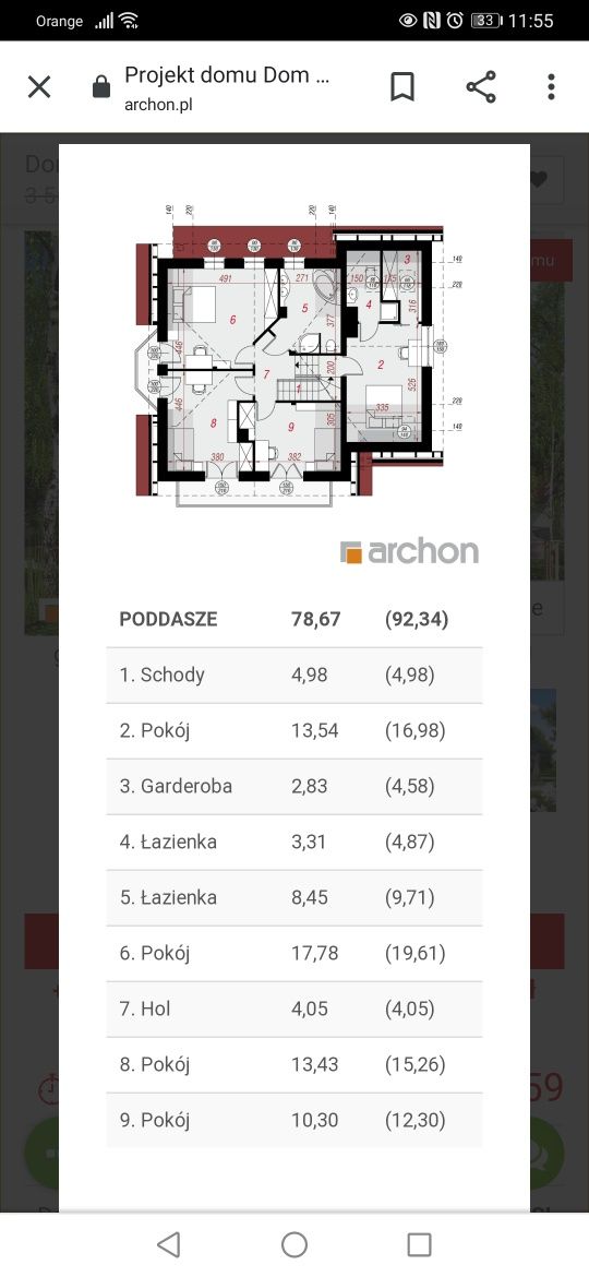 projekt domu, Tamaryszki 6, Archon, dodatki (wentylacja, kominek)