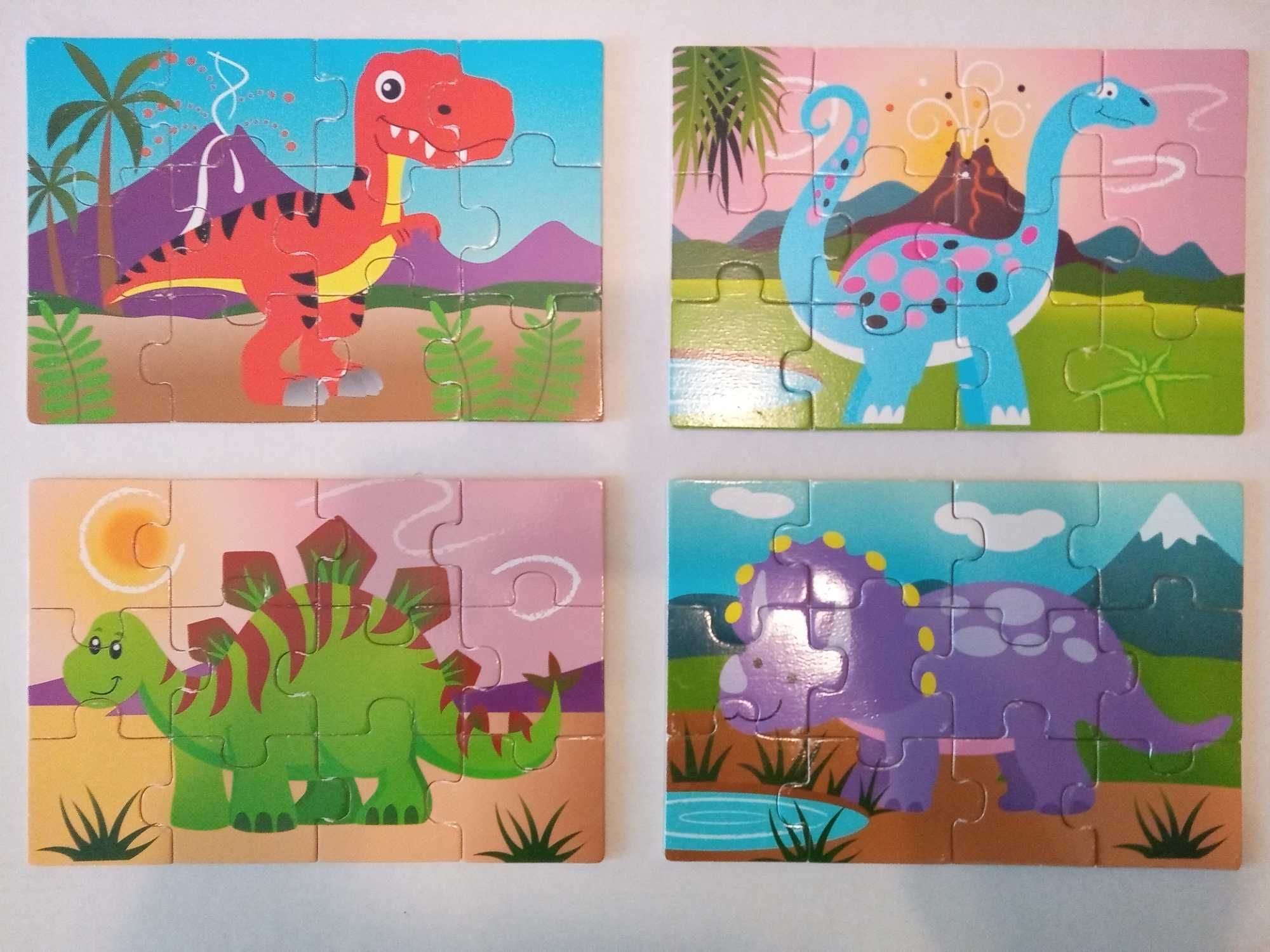 Puzzle z dinozaurami - 4 x 12 el.