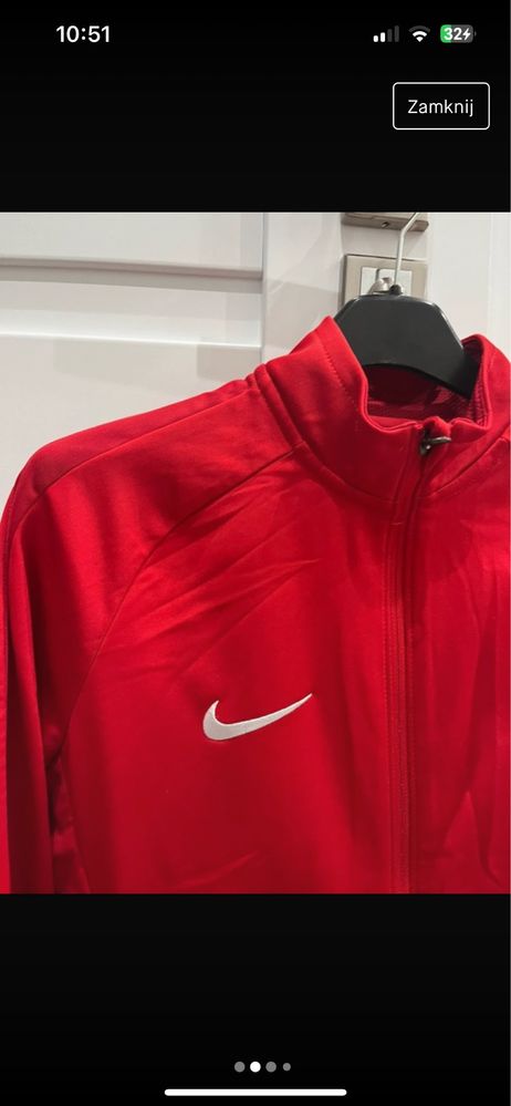 damska nowa czerwona bluza nike dri-fit rozmiar M