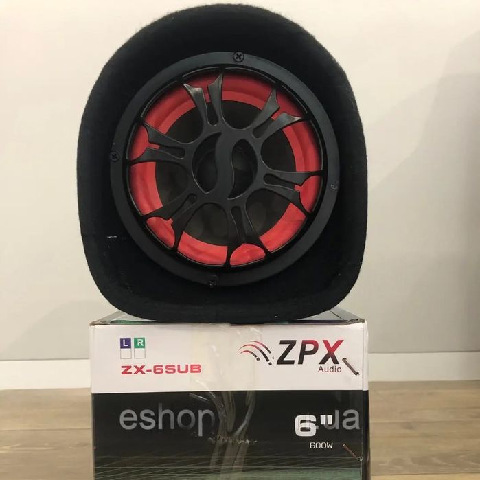 Потужний сабвуфер 600 Вт, автомобільний активний самбуфер ZX-6SUB