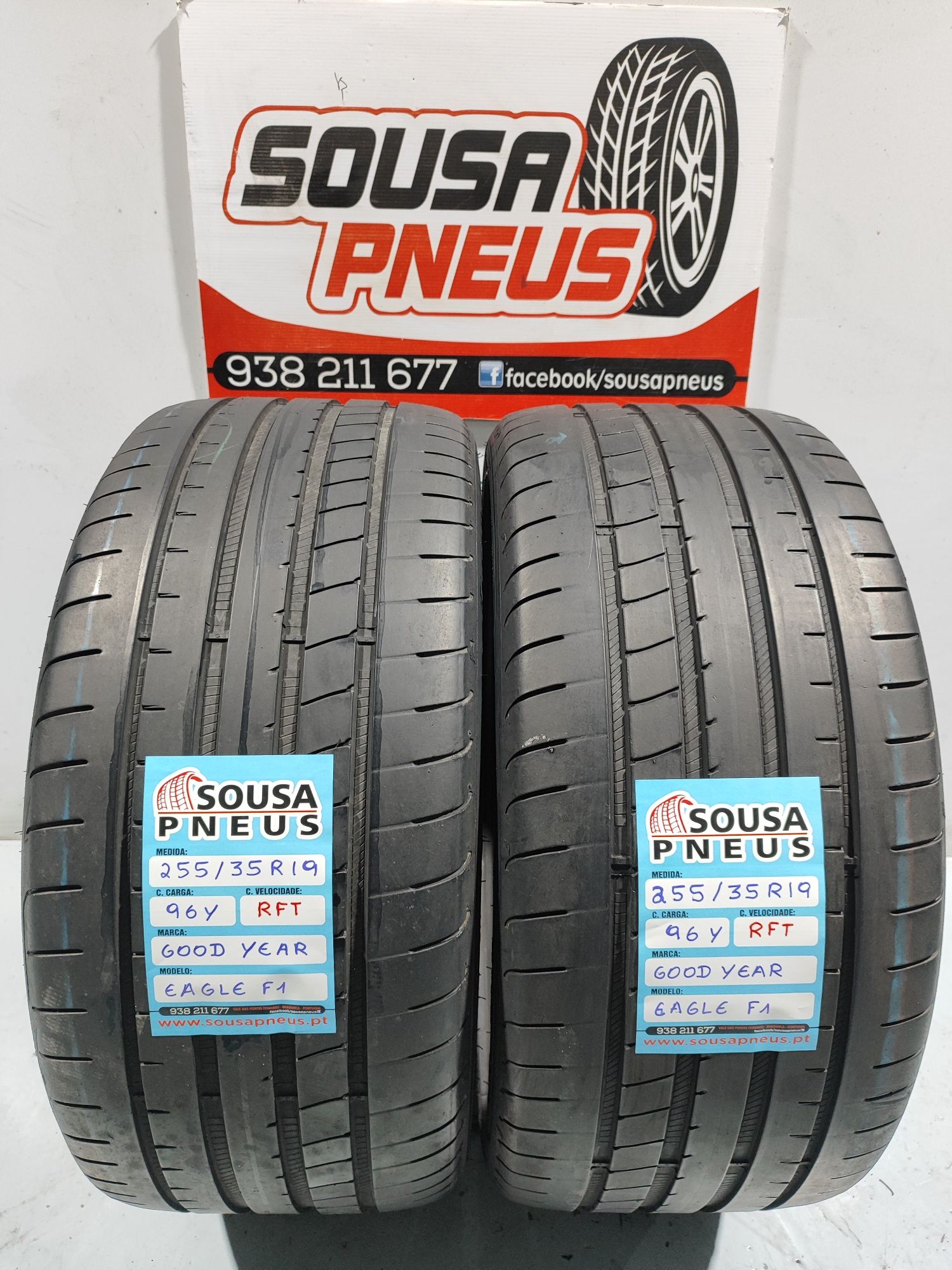 2 pneus semi novos 255-35R19 Good year RFT - Oferta dos Portes