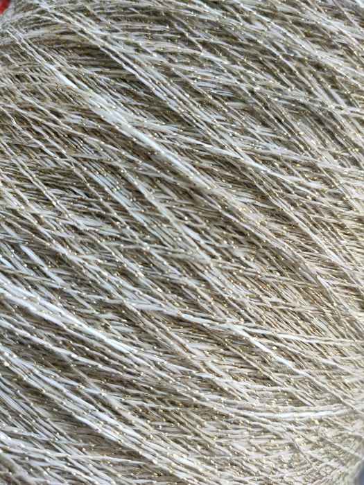 Włóczka wiskoza len Lurex