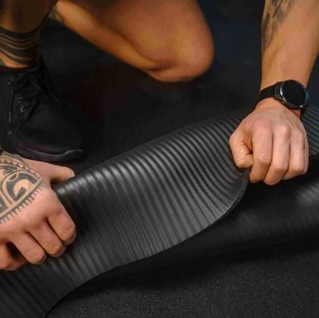 Zestaw 2w1 Gruba Mata do Ćwiczeń Joga Fitness + GRATIS Taśmy Oporowe