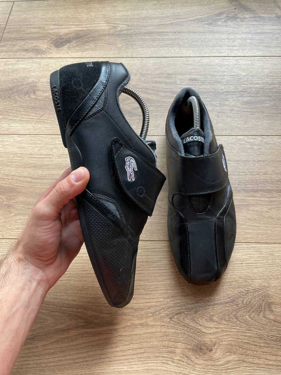 Чоловічі шкіряні кросівки фірми Lacoste Оригінал