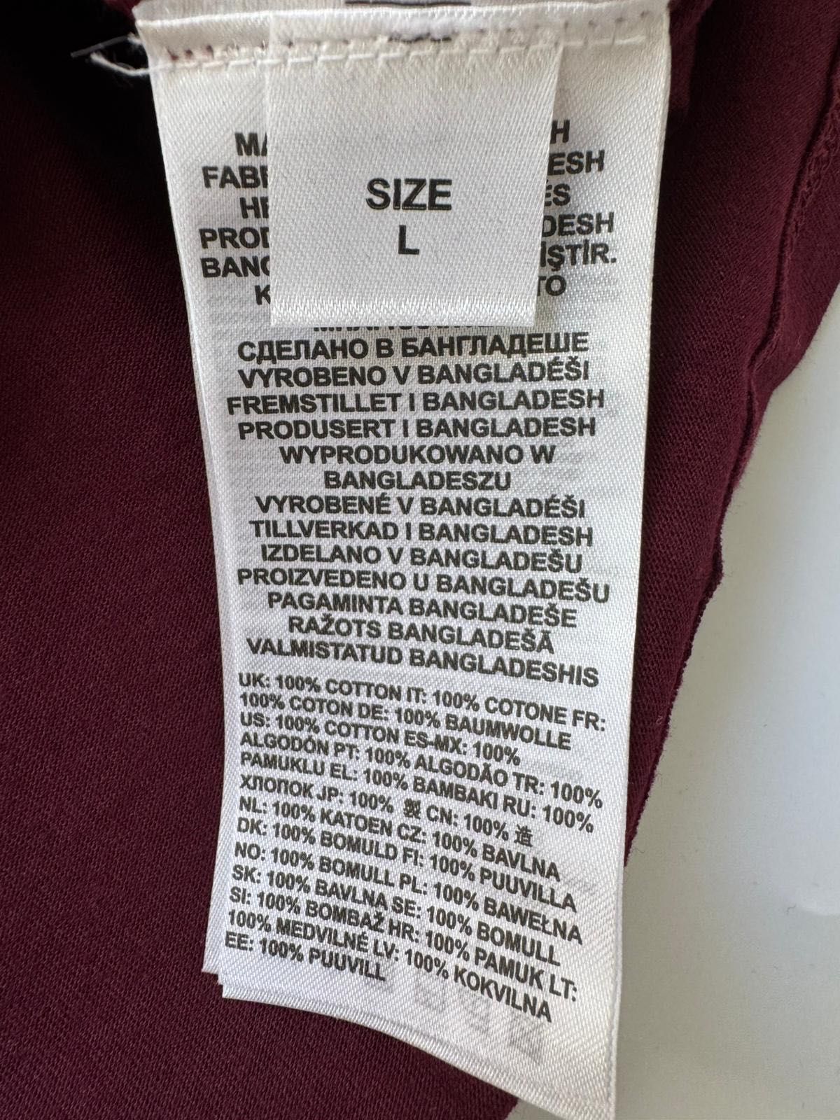 Nowa koszulka T-shirt damski DIESEL bordowa L