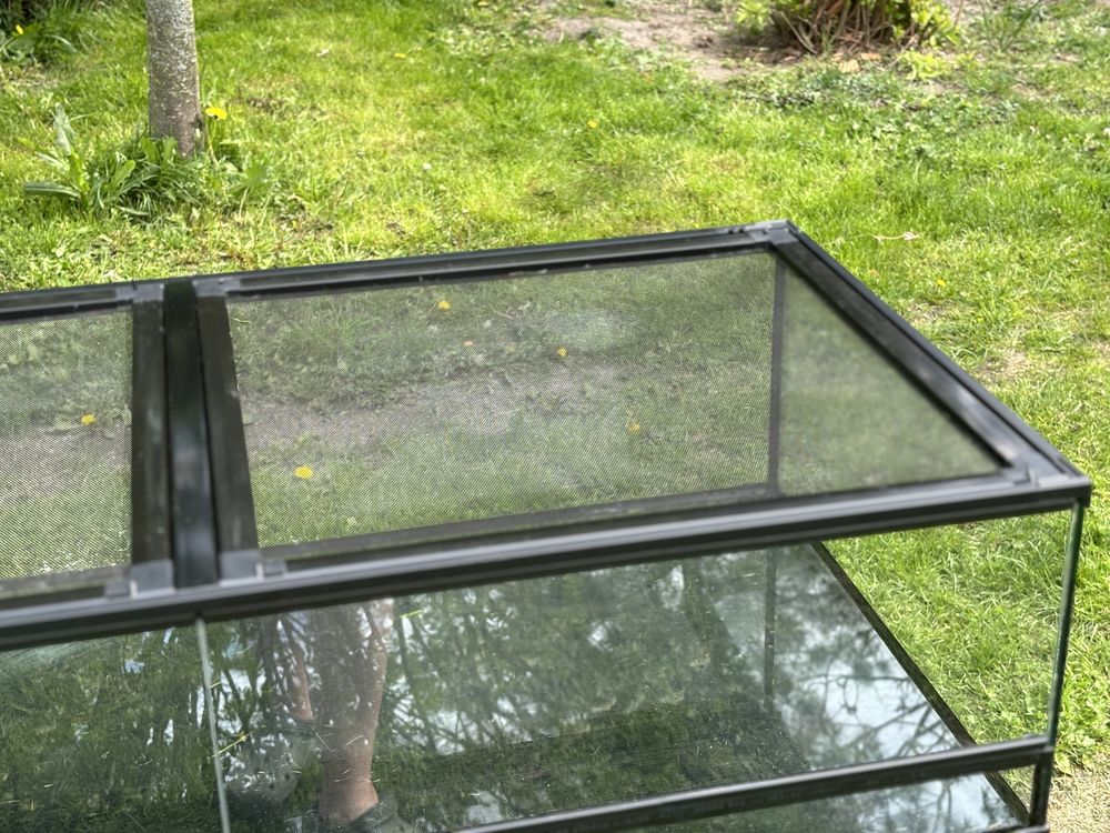 Terrarium dla węża, żółwia, gekon czarny mat , szklane