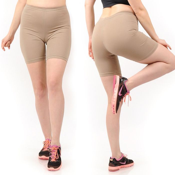 Kolarki Damskie Krótkie Legginsy 1/2 Spodenki Polskie Getry Beżowe 3xl