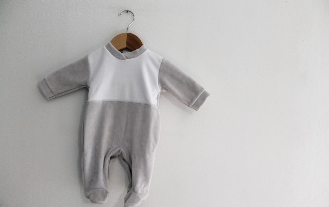 Babygrow Veludo | Cinza