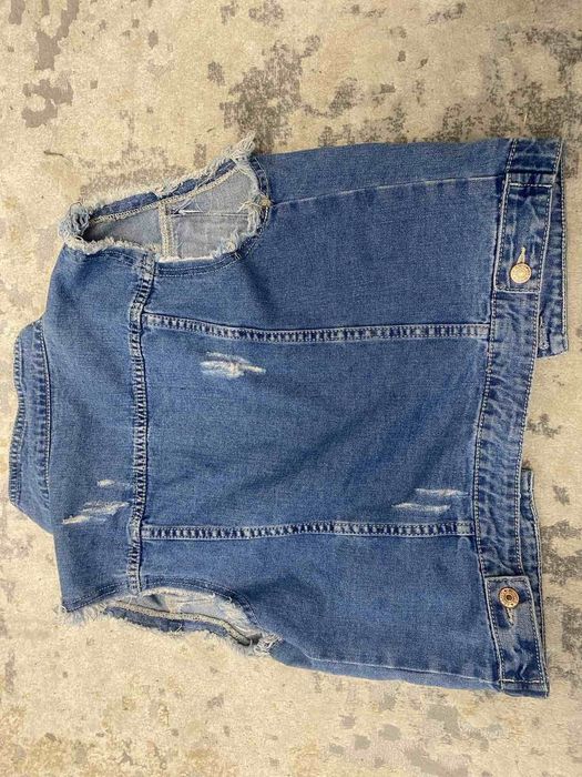 Жилетка безрукавка жіноча джинсова (для худих дівчат)