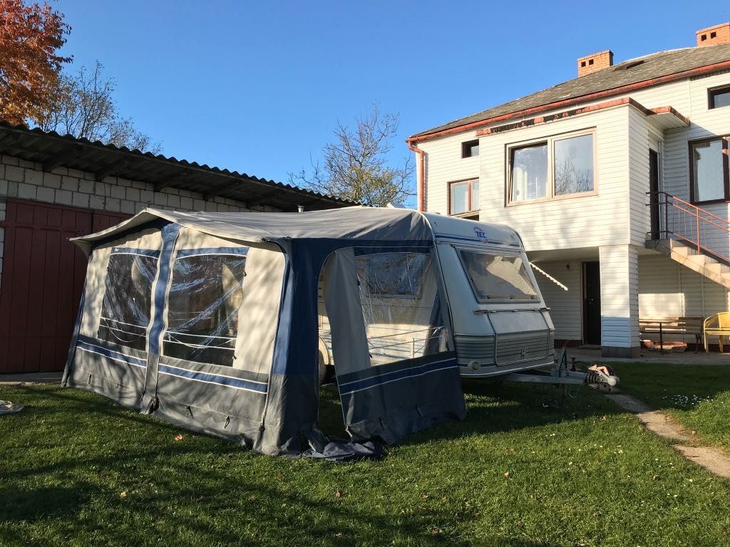 przyczepa kampingowa TEC450, panel 430W, Aku LiFePo4 100Ah full zestaw